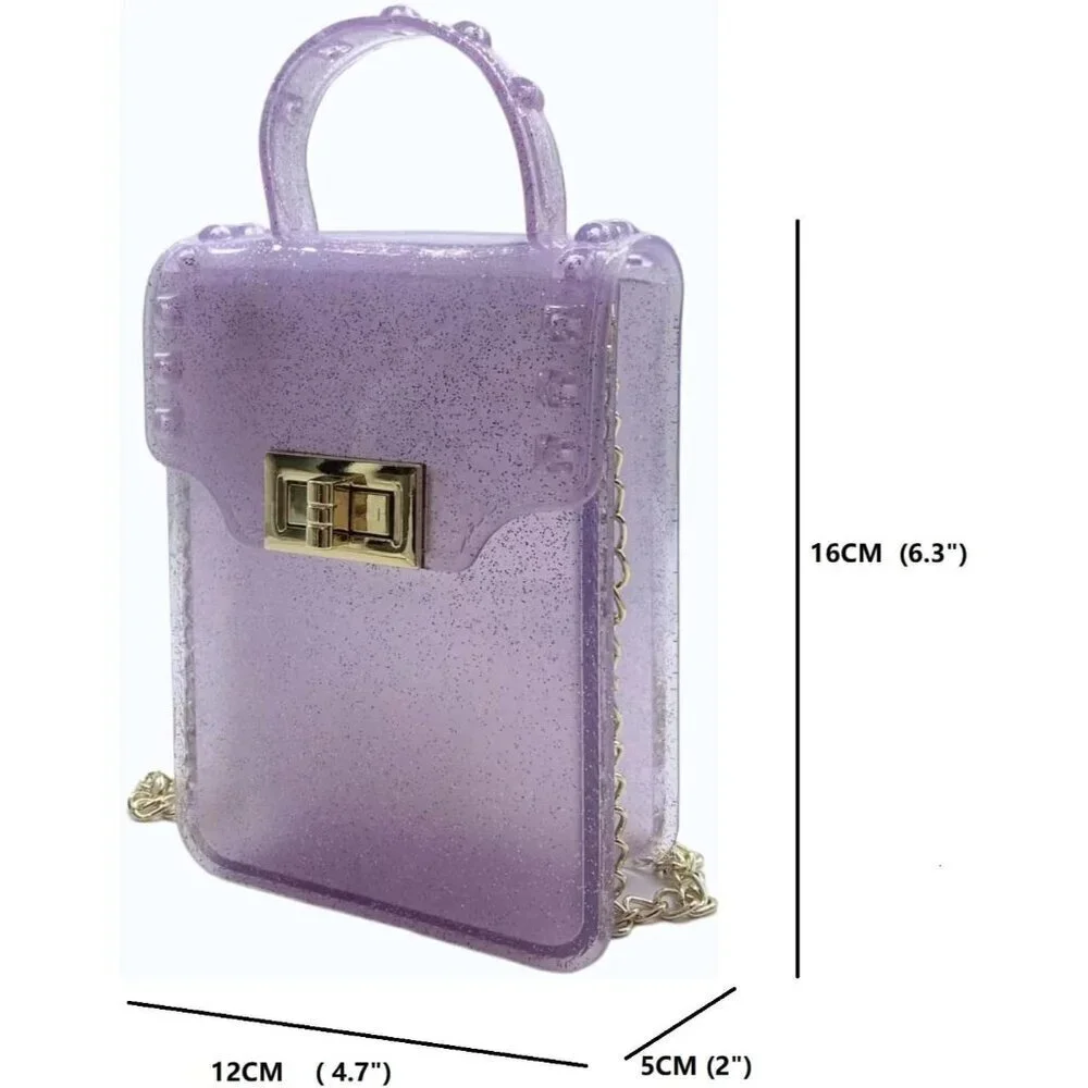 Jelly PVC Crossbody Wallet Cell Phone Purse Women's Shoulder Handbag